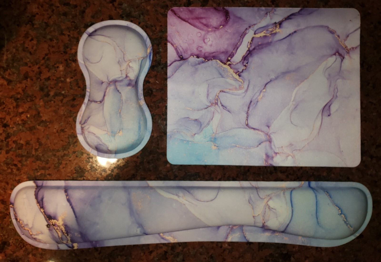 Ergonomic Memory Foam Mouse Pad and Keyboard Wrist Rest Set for Comfort-image