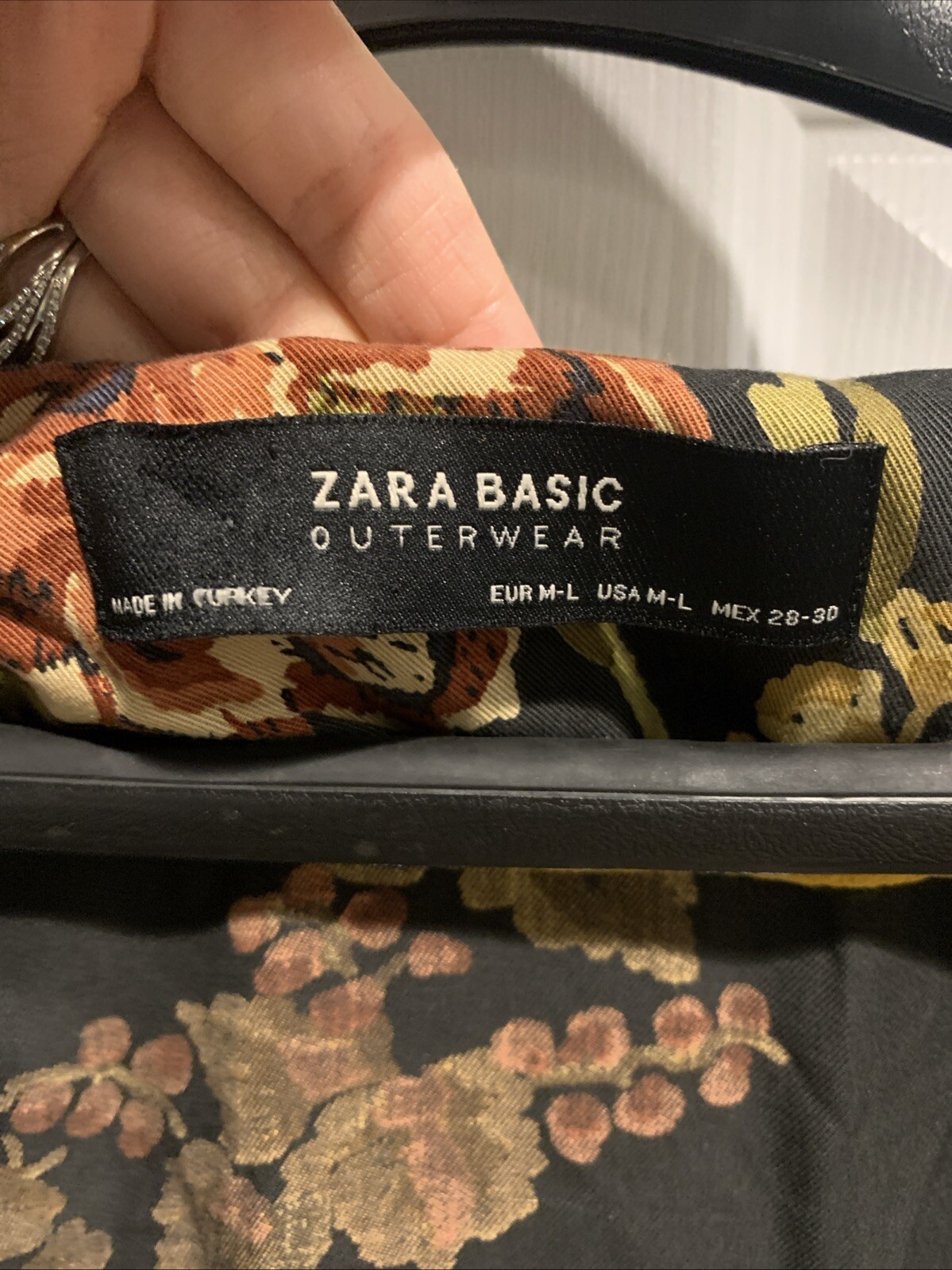Zara Basic Floral Print Ruffle Hemline Tencel Lon… - image 3
