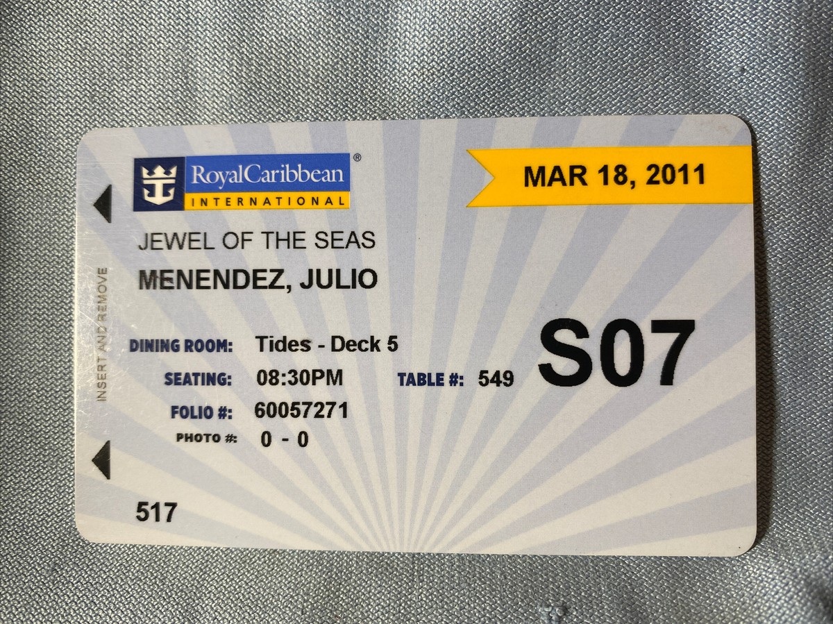 Royal Caribbean Jewel of the Sea Room Key Card 2011 Cruise ship | eBay