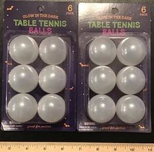 Glow In The Dark 12 Table Tennis Balls NEW Ping Pong Halloween Beer Party Game