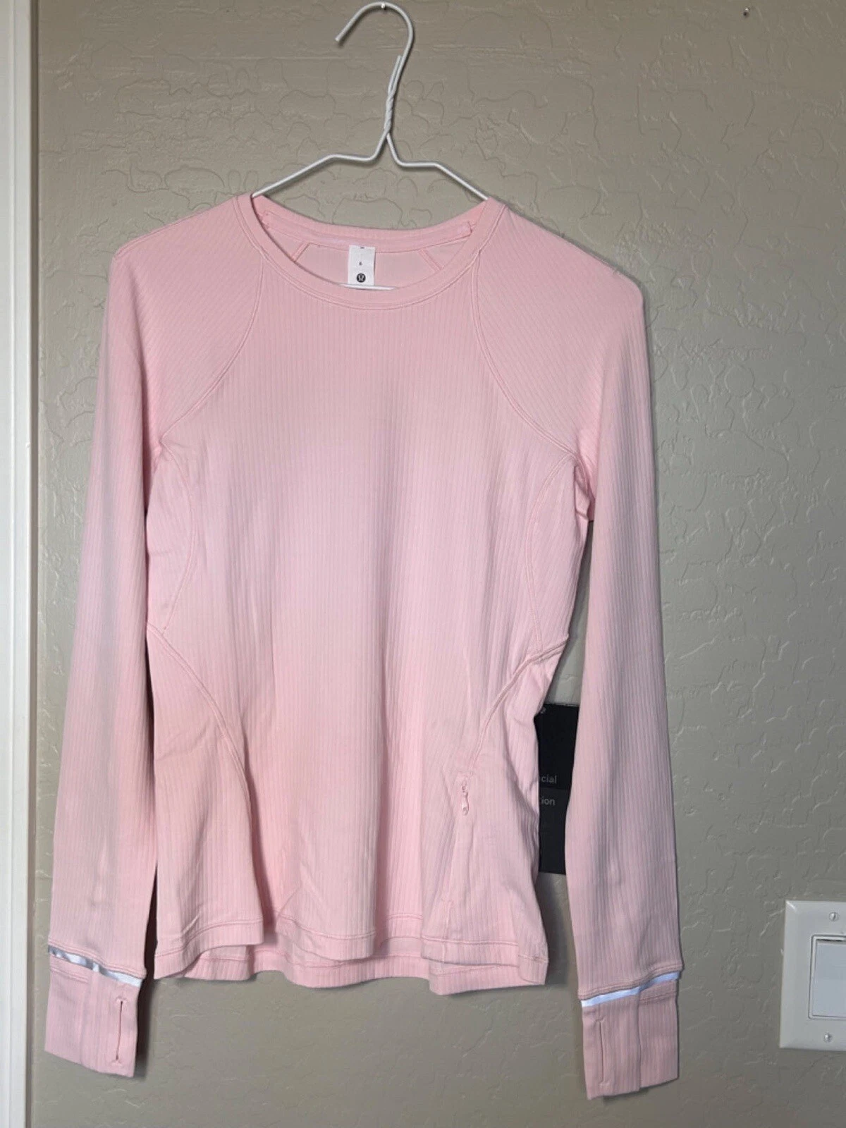 NWT$98 Lululemon Special Edition -It's Rulu Run Ribbed LS - STMI Pink - Size 6
