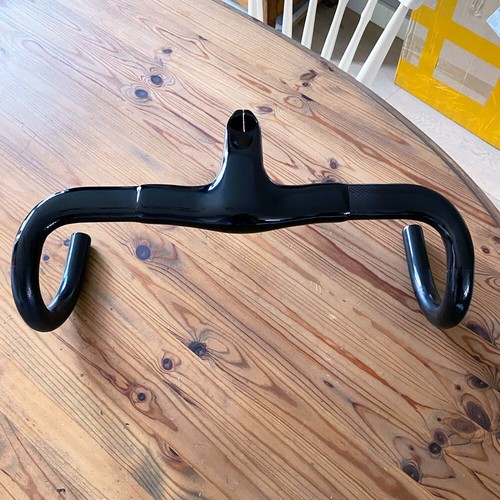 "Manillar de carretera de carbono para bicicleta vástago integrado barras de mango de bicicleta barra de caída 1-1/8" - Imagen 8 de 8