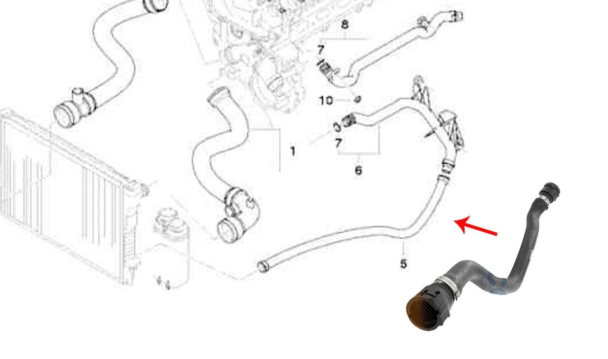 LOWER RADIATOR HOSE RETURN COOLANT BMW E46 320I - 330I 11531436410  
