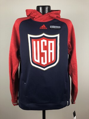 Men's Adidas Climawarm USA Hockey '16 World Cup Navy Hooded