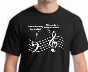 Treble Maker TShirt T-Shirt Tee Unisex Cute Music Pun Producer Clef Trumpet Viol