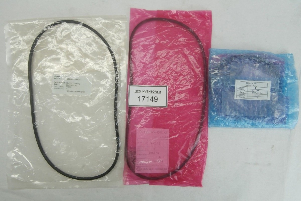 Valqua V-275 BUVc O-Ring D0270 Fluoride Reseller Lot of 3 Ulvac ZX