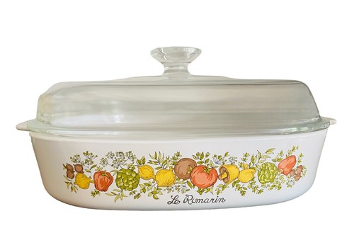 Vintage Corning Ware Dish With Lid 10 X 10 X 2 Le Romarin A-10-B Lid A12C - Picture 2 of 11