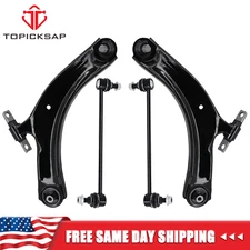 4Pcs Front Lower Control Arm Ball Joint Sway Bar Link For 2007-12 Nissan Sentra