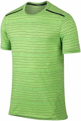 Nike Men's Dri-fit Cool Tailwind Stripe Running Shirt