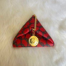 ROBERTA DI CAMERINO Vintage Red Monogram Wallet Coin Purse