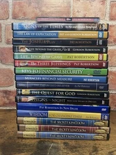 Lot of 17 Gordon /Pat Robertson CBN Christian Broadcasting Network DVDs  Cds