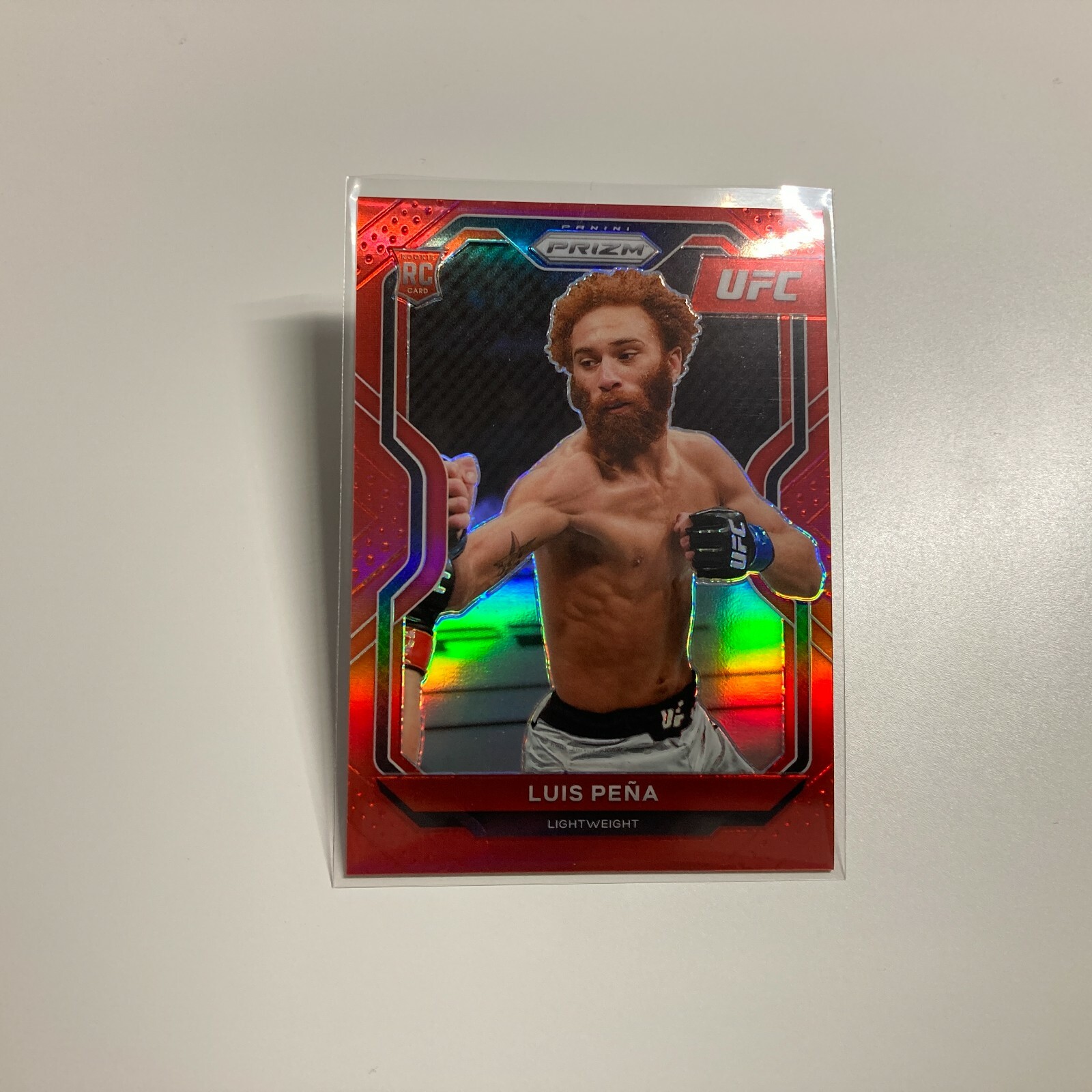 Luis Pena 2021 Panini Prizm UFC Red Refractor RC Rookie Card 133/275 #27