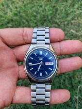 Vintage Seiko 5 Automatic 7S26-0480 Blue Dial Day Date Men’s Watch Japan
