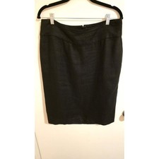Ralph Lauren Pencil Skirt Womens 8 Linen Knee Length Lined Office Professional
