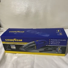 Goodyear 60W Car Vacuum, Bagless, Wet/Dry, 12V Power Outlet