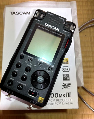 TASCAM DR-100MKIII Flagship Linear PCM Recorder w/ Extras SD Card