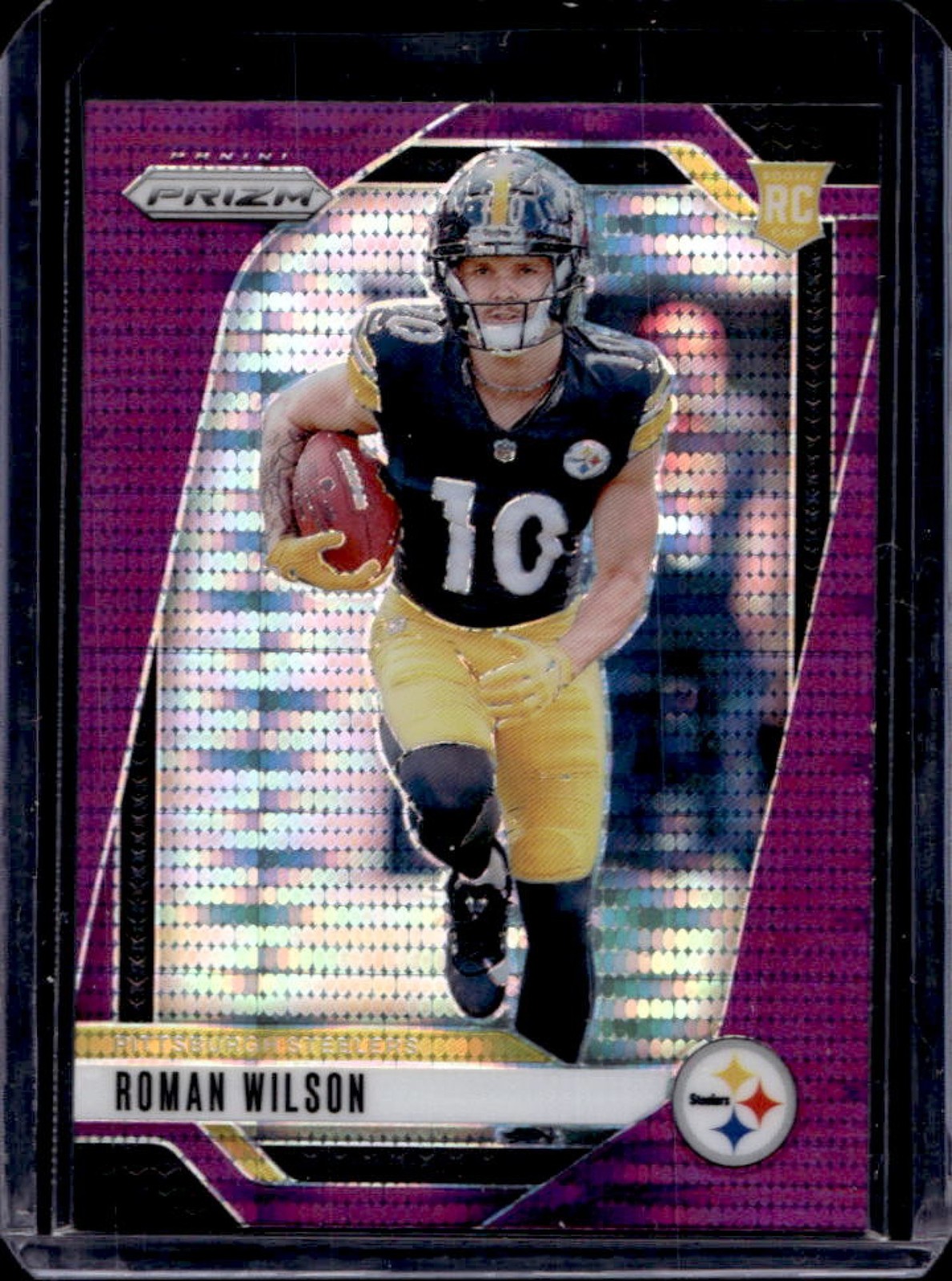 2024 Prizm Roman Wilson Purple Pulsar Rookie RC #384 Steelers