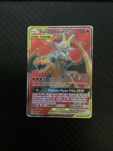 2019 Pokemon Sun & Moon Cosmic Eclipse Charizard & Braixen GX FA212/236 - LP