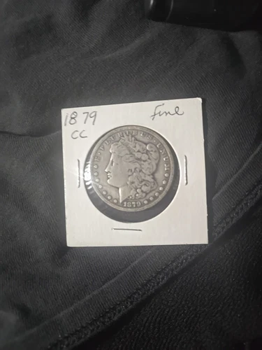 1879-CC Morgan Silver Dollar - Solid Fine F details from the Carson City mint