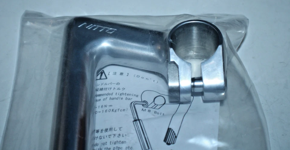 Nitto Technomic 自行车 Quill Stem 银色 70 毫米 150 毫米 22.2/26 毫米 - 17° 公路混合动力 ~ — 第 3/4 张图片
