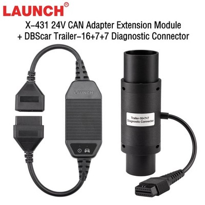 LAUNCH 24V CAN Adapter Extension Module & Trailer-16+7+7 Diagnostic Connector