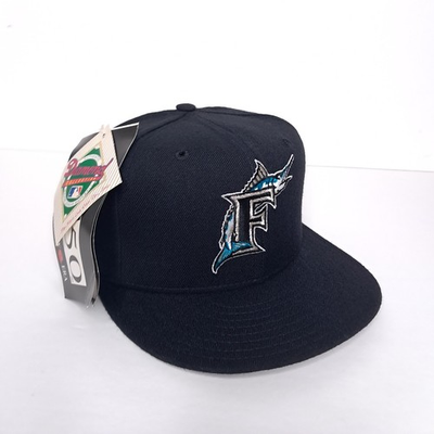 #ad #ad Vintage 90s Florida Marlins Hat New Era Diamond Pro Model 7 1 8 Wool USA $44.97