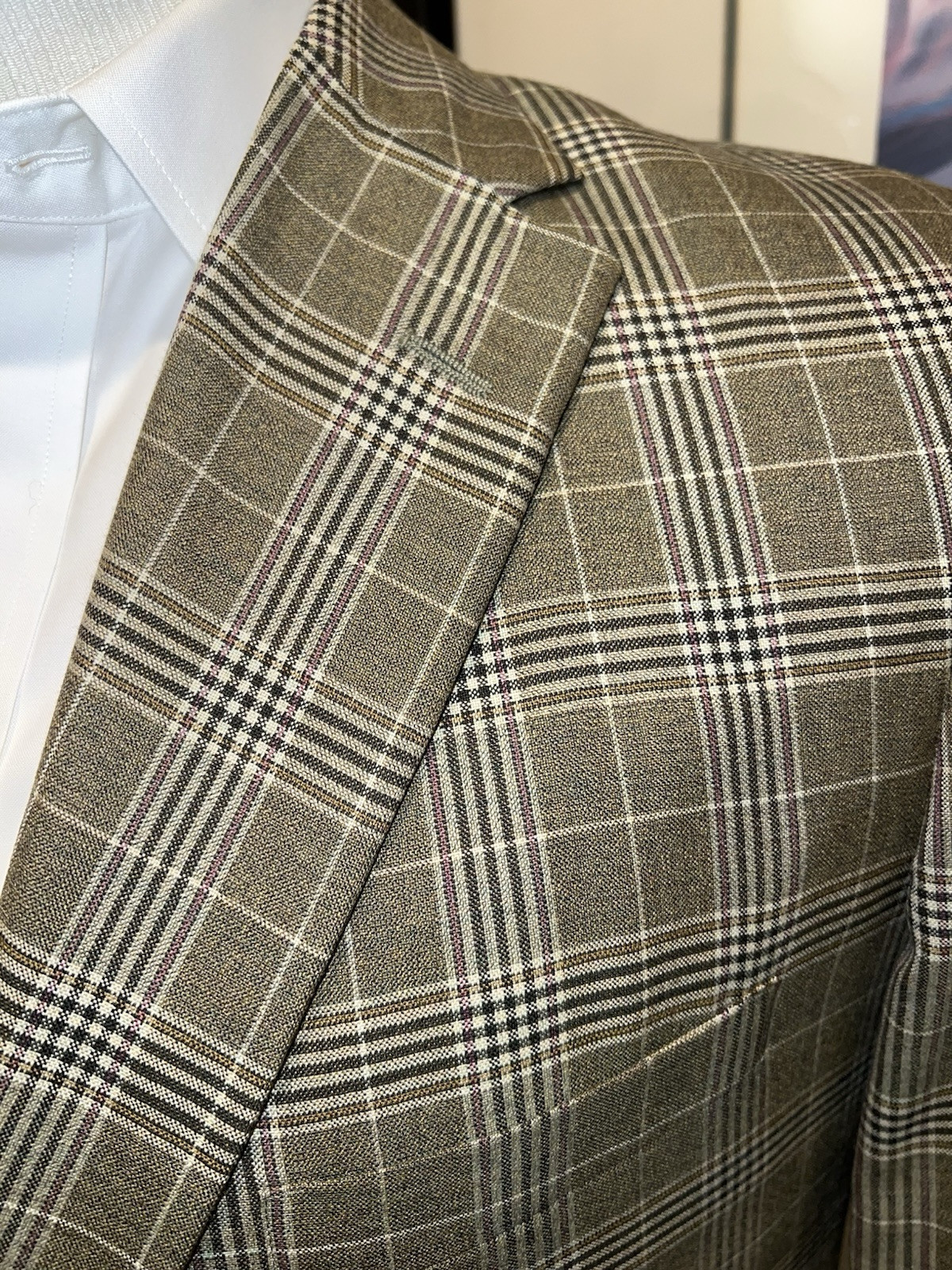 Cappotto sportivo uomo a quadri Holland & Sherry Siviglia fila su misura 44R