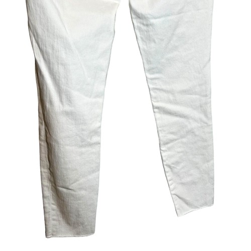 J Brand Jeans Women's 27 Estella Skinny White Bead Embellished Raw Hem US= 4 - Picture 10 of 12