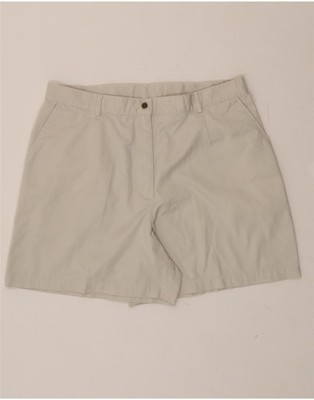 L.L.BEAN Damen Chino Shorts US 18 2XL W36 Beige Baumwolle AS10