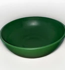 Antique Hazel Atlas Glass Platonite Moderntone Rare Dark Green Serving Bowl 10”