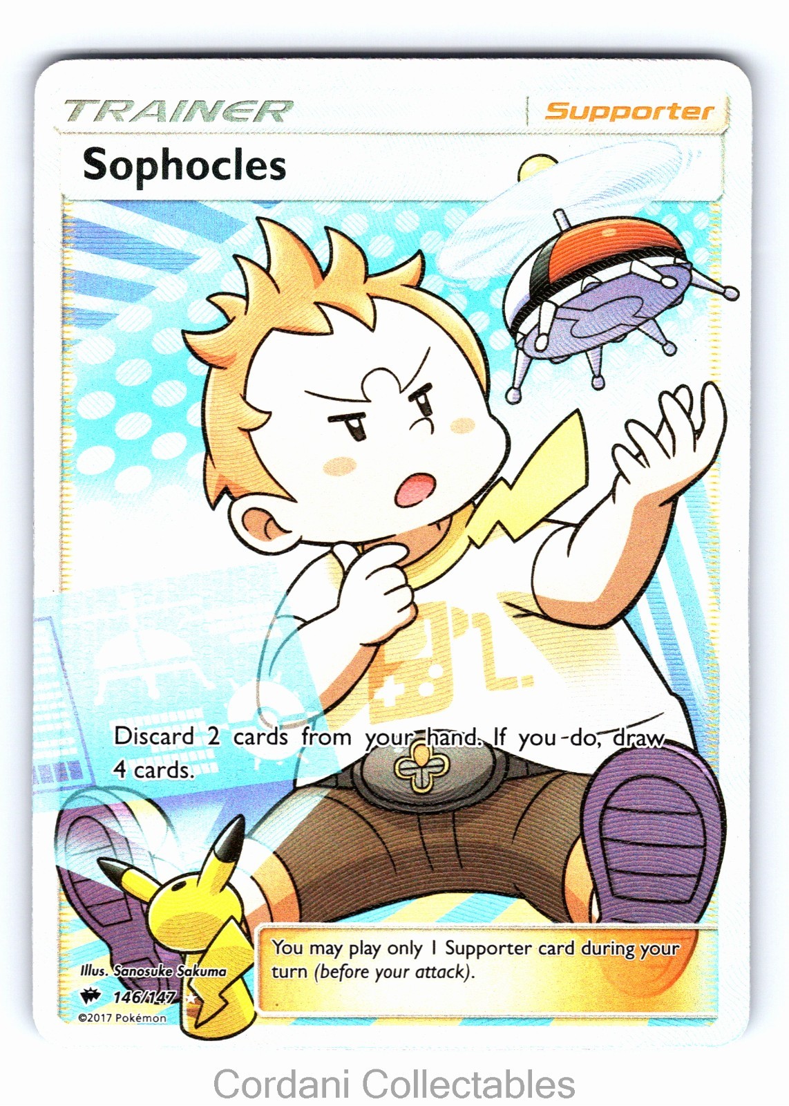 Sophocles 146/147 Full Art Trainer Burning Shadows Pokemon Lightly Played