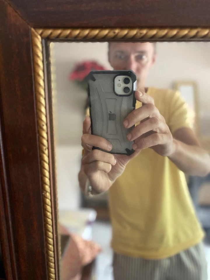 Espejo de pared estilo federal antiguo - madera de caoba con dorado... (circa 1880-1920) Foto 3 de 4