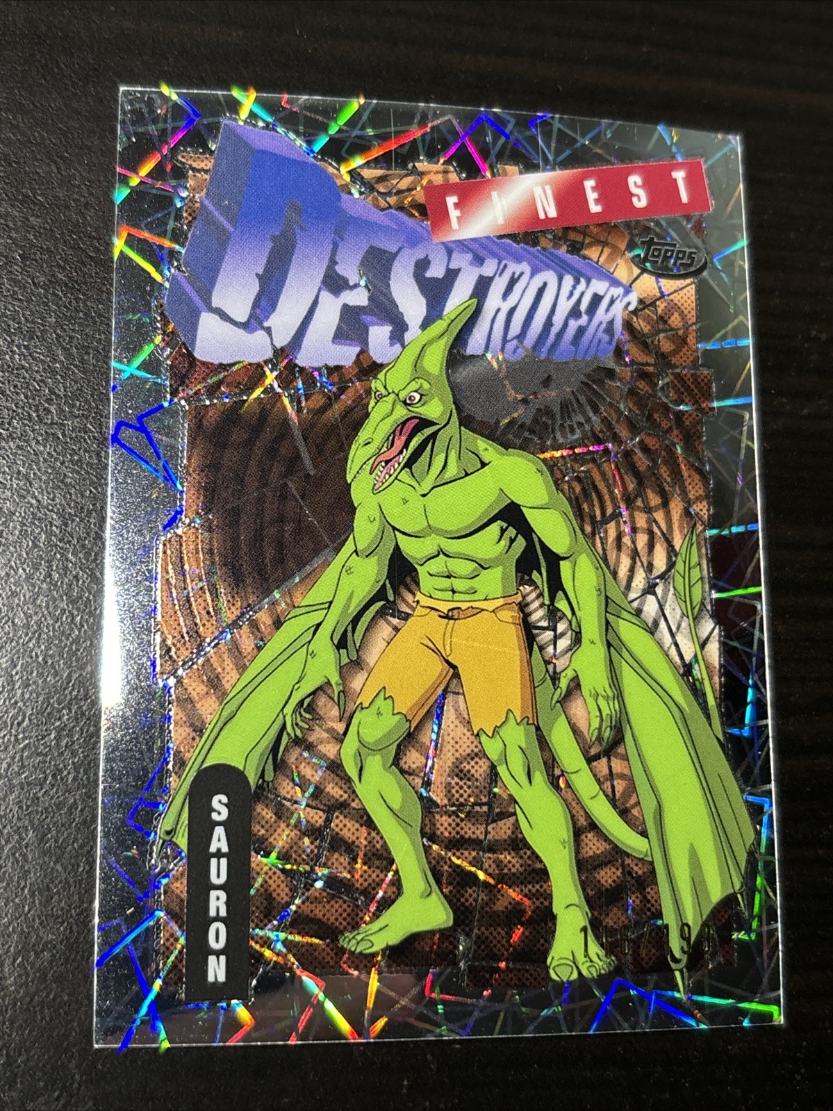 2025 Topps Finest X-men ‘97 Sauron /199 Laser Refractor Destroyers #48 D5