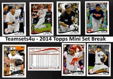2014 Topps Mini Baseball  Set Break #441-661 * Pick Card - - Scans Front & Back