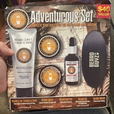 Men's Beard Guyz Grooming Gift Set, 5 pc. Beard Balm, Oil, Open Box