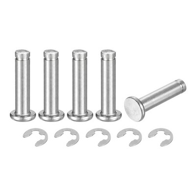 5Set M6x25mm 304 Stainless Steel Cylindrical Shaft Snap Ring Locating Pin