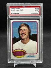 Brad Van Pelt 1976 Topps PSA 9 MINT Graded Card New York Giants Rookie #509 RC. rookie card picture