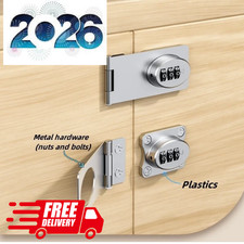Cabinet Lock Keyless 3Digit Password Combination Hasp Latch Lock Drawer Cupboard