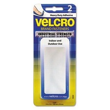 Velcro 90200 Heavy-Duty Hook  Loop Fastener Strip 2" x 4" White