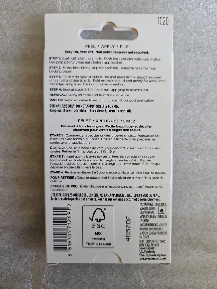 Tiras de uñas Sally Hansen efectos salón orquídeas flor Foto 3 de 4