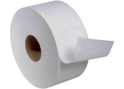 TORK (12-Pack) Mini Jumbo Bath Tissue Roll 1-Ply 7.36'' Dia White 1200' 12013903
