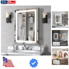 16 24 inches LED Bathroom Mirror, Bathroom Vanity Mirror with Lights for Wall...
