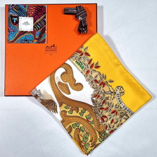 RARE VINTAGE HERMES Silk Scarf "Le Paradis du Roy" Carre 90 by Annie Faivre