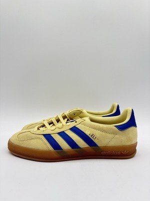 Adidas Men's Gazelle Indoor Originals Size 8 Powder Yellow Royal Blue |JH5406|