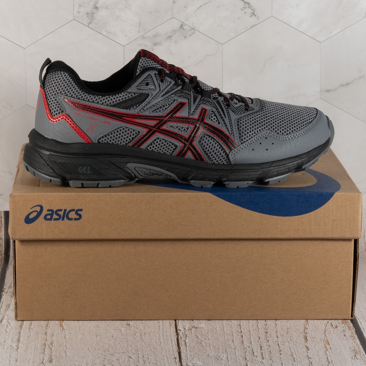 ASICS GEL-Venture 8 Low Metropolis/Black - 1011B396-020 Color gray/black Sz 8.5 Gel Venture 8  main image 4