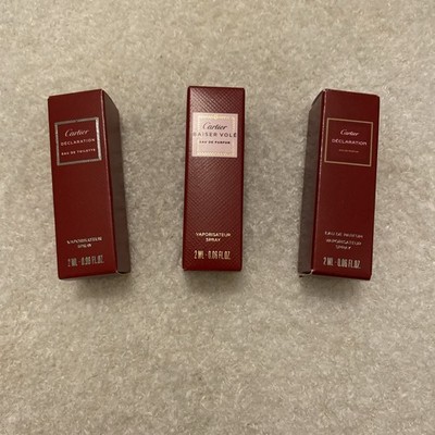 3x Cartier a 2ml Duftproben 1x Baiser Vole Edp & 2x Declaration EDT & EDP