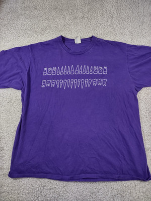 Teeth Dentist Shirt Mens 2XL Purple Cotton T Shirt