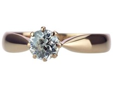 Antiker 585 Rosé Gold 0,50 ct Altschliff Diamant Solitär Damen Ring um 1900!