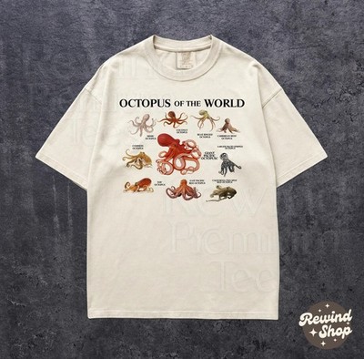 Types of Octopus Comfort Colors Shirt - Octopus TShirt - Cephalopod Ocean Graphi