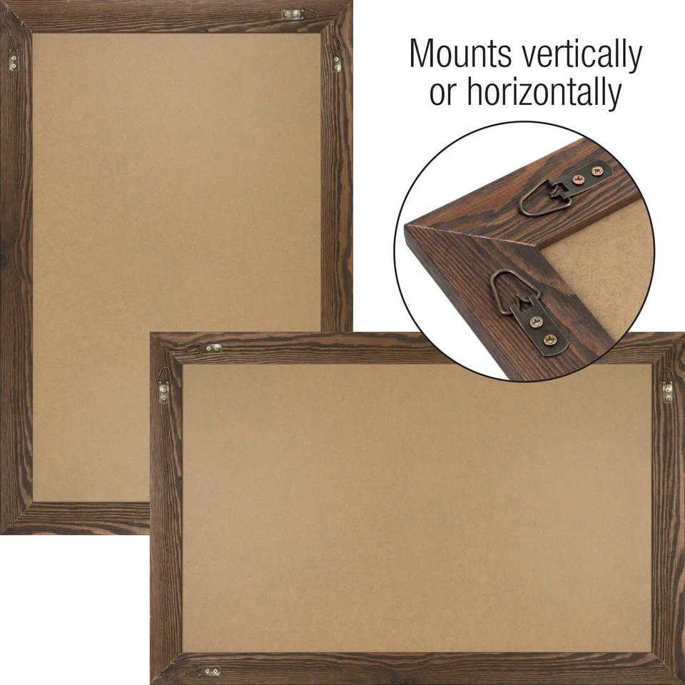 Rustic Brown Magnetic Wall Chalkboard Sign: Includes 10 Liquid Chalk Markers ... - Image 3 of 4